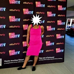 SHEIN Fuchsia Midi Dress